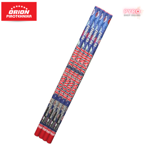 Flower Stars, 15 pucnjeva, visina 15m, neto eksplozivna masa 38,4g